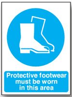 BRADY - M127D/R - 警告標(biāo)志 PROTECTION FOOTWEAR MUST BE WORN(必須穿保護(hù)靴)