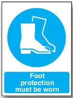BRADY - M12G/R - 警告標(biāo)志 FOOT PROTECTMUST BE WORN(必須穿保護(hù)靴) RP