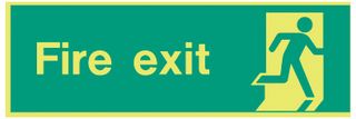 BRADY - 702002 - 發(fā)光標(biāo)志 FIRE EXIT(安全出口) 120X340 RP