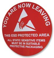 CORSTAT CONTAINERS - EXIT FLOOR SIGN FRENCH - 靜電保護(hù)區(qū)標(biāo)志 出口 法語 30CM