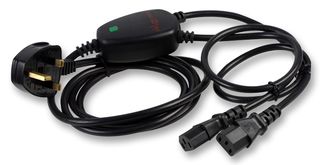 PRO ELEC - HP1-1E2-S - 電源線 英式插頭 - 2 X IEC 電涌保護