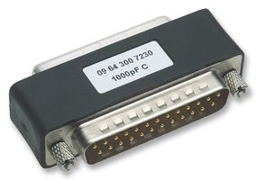 HARTING - 09 64 400 7210 - 適配器 D-sub 濾波型 47pF 37路